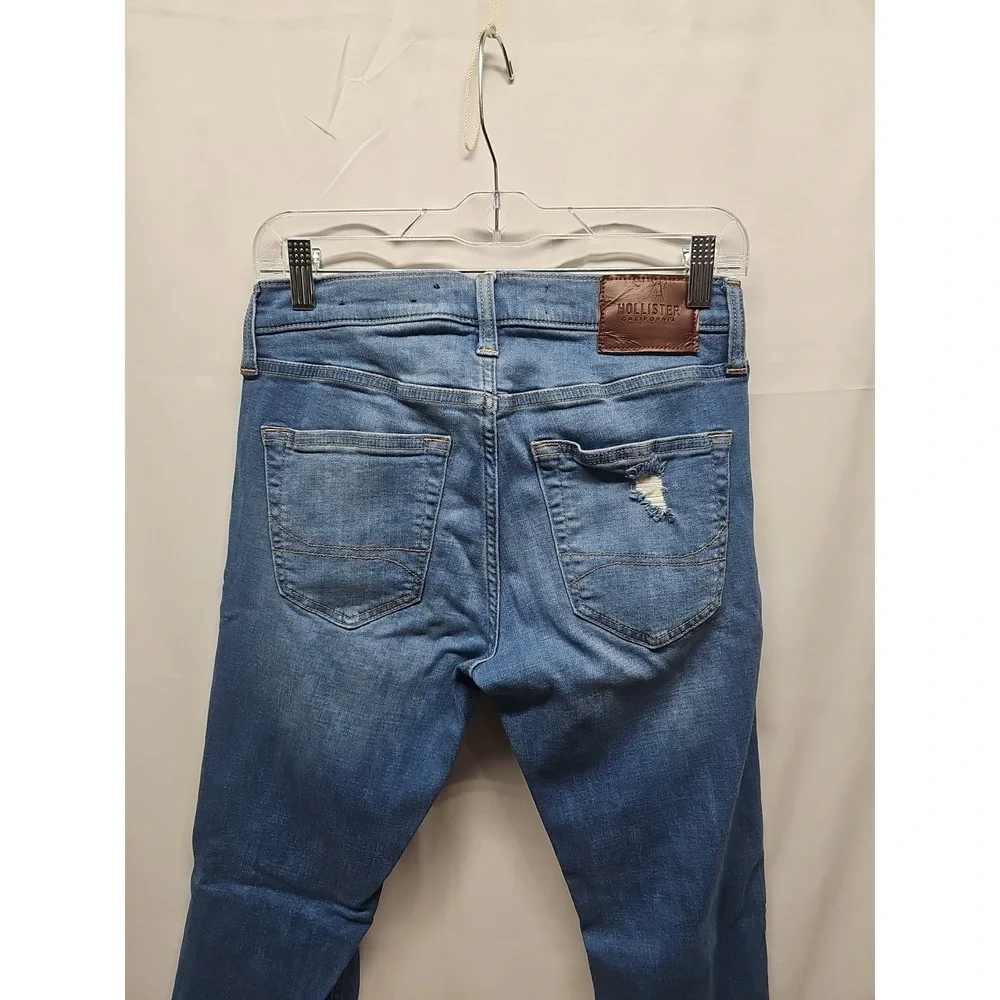 Hollister Mens Blue Skinny Fit Stretch Factory Denim Jeans Low Rise Size 29 X 30 - Picture 16 of 16